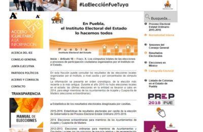 consulta de elecciones IEE Puebla